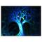Designart - Magical Blue Psychedelic Tree - Abstract Canvas Art Print